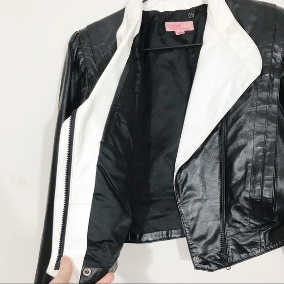 Vintage | Leather Jacket in Black and White - Picture 7 of 8